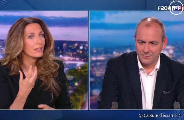 Laurent Berger, secrétaire général de la CFDT, invité d'Anne-Claire Coudray au "20 Heures" de TF1 le vendredi 14 avril 2023.
