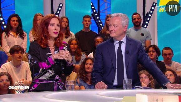 Audrey Fleurot et Bruno Le Maire dans "Quotidien"