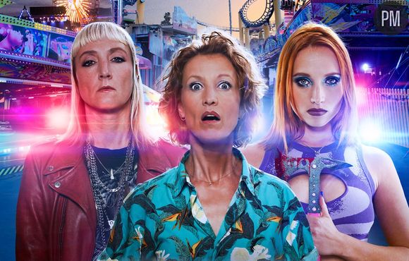 Audrey Lamy, Alexandra Lamy, Chloé Jouannet dans "Killer Coaster" (Amazon Prime Video)