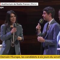 "C'est complètement imprévu" : Gabriel Attal "fait irruption" en pleine interview de Valérie Hayer par Émilie Tran Nguyen en direct sur Franceinfo