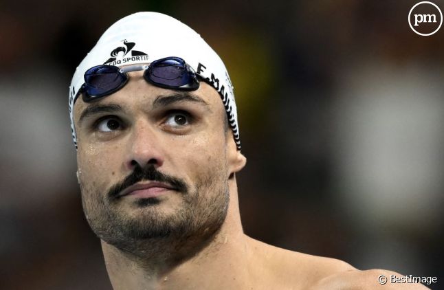 Florent Manaudou lors d'un entraînement pour les Jeux olympiques.