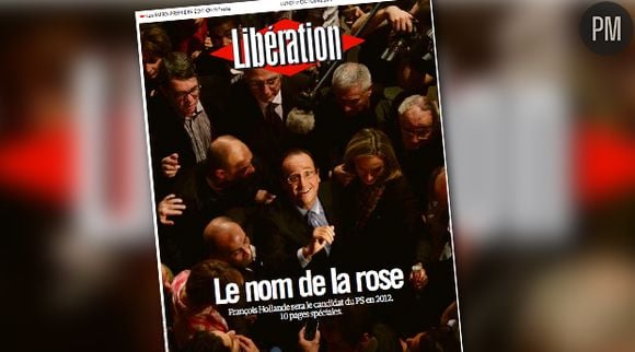 La Une de Libération du 17 octobre 2011 célébrant la victoire de François Hollande à la primaire PS.