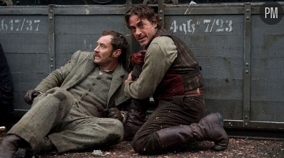 Jude Law et Robert Downey, Jr. dans "Sherlock Holmes : Jeu d'ombres"