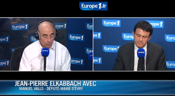 Manuel Valls tacle Jean-Pierre Elkabbach sur ses références au Figaro