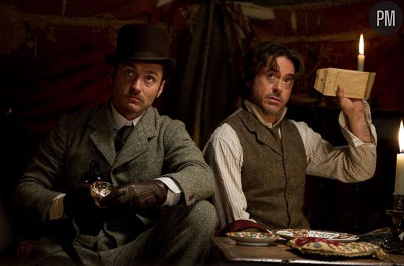 Jude Law et Robert Downey, Jr. dans "Sherlock Holmes 2 : Jeu d'ombres"