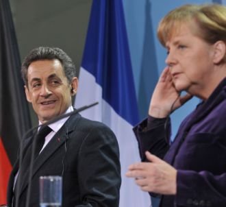 Nicolas Sarkozy et Angela Merkel, le 9 janvier 2012.