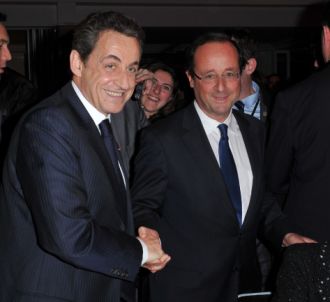 Nicolas Sarkozy et François Hollande, lors du dîner...