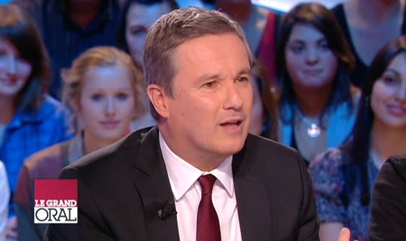 Nicolas Dupont-Aignan, sur le plateau du "Grand Journal" le 18 janvier 2012.