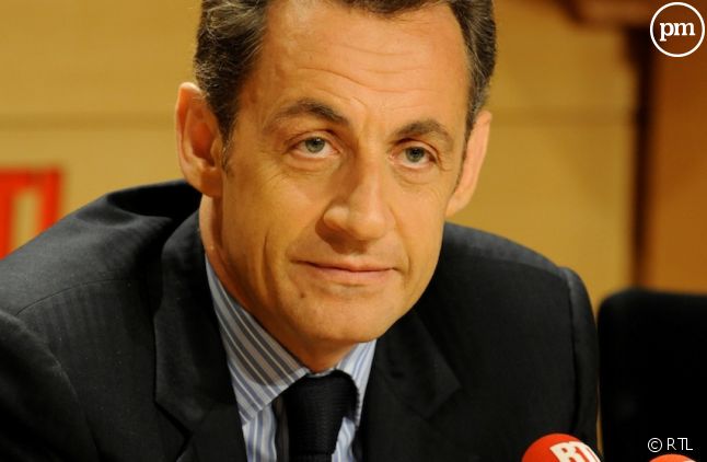 Nicolas Sarkozy dans les studios de RTL