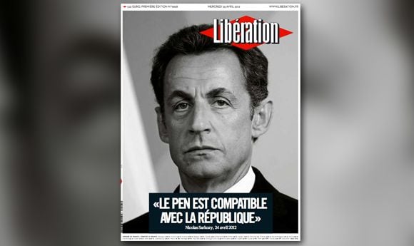 La Une de Libération du 25 avril 2012.