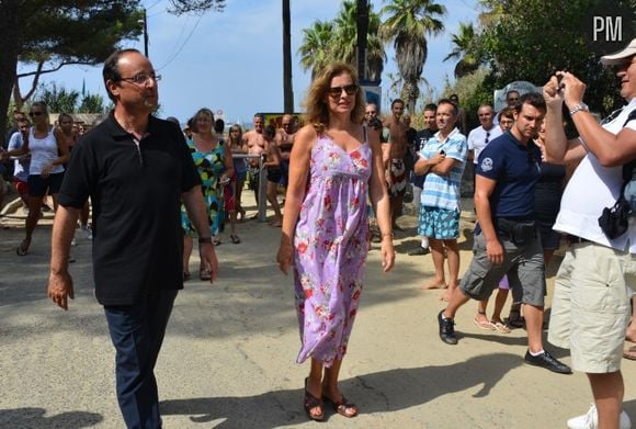 Valrie Trierweiler et François Hollande, le 13 août 2012.