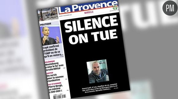 La Une de "La Provence" du 27 novembre 2012.