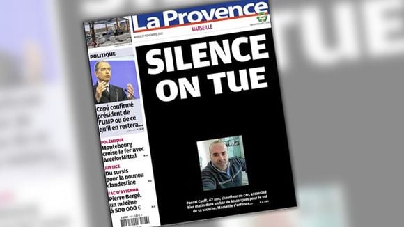 "La Provence" drape sa Une de noir