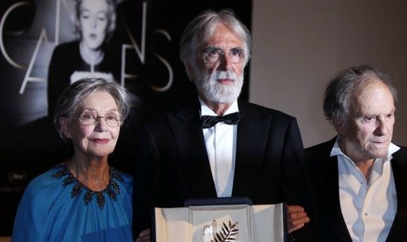 Michael Haneke décroche la palme d'or avec "Amour".