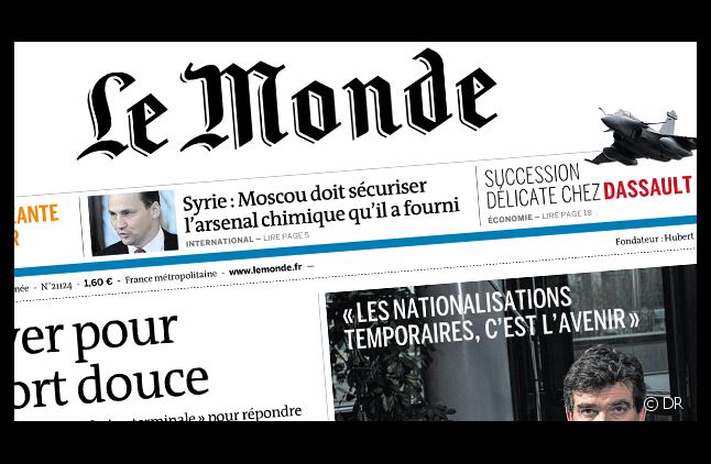 Le prix du quotidien "Le Monde" avait déjà augmenté en juillet dernier de 10 centimes.