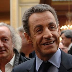 Didier Barbelivien et Nicolas Sarkozy, en 2007.