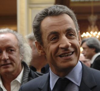 <span>Didier Barbelivien et Nicolas Sarkozy, en 2007.</span>