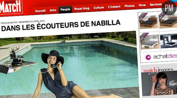 Nabilla pose pour "Paris Match".