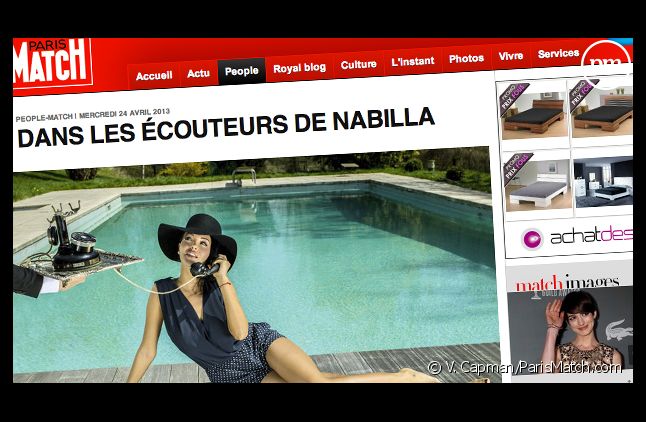Nabilla pose pour "Paris Match".