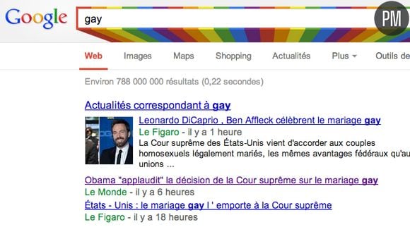 A sa manière, Google célèbre le mariage gay.