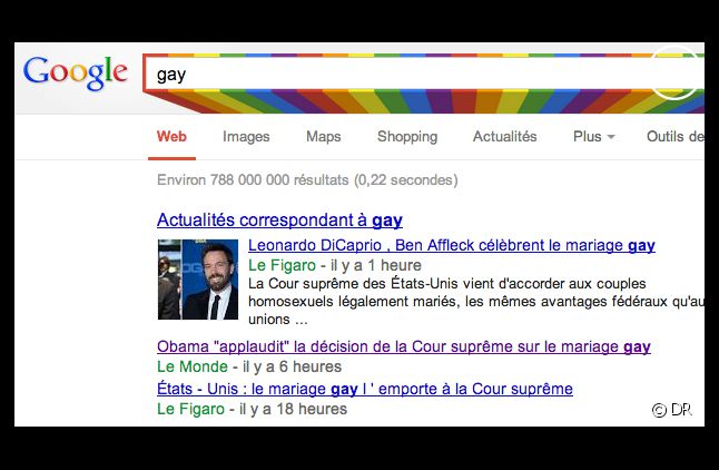 A sa manière, Google célèbre le mariage gay.