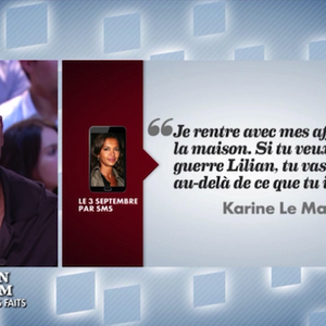 Le SMS de Karine Le Marchand à Lilian Thuram.