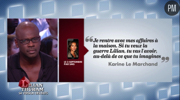 Le SMS de Karine Le Marchand à Lilian Thuram.