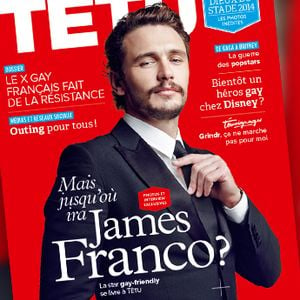 James Franco, à la Une de Têtu daté de novembre.