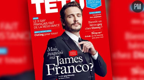 James Franco, à la Une de Têtu daté de novembre.