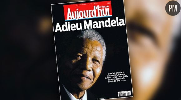 Mort de Nelson Mandela : la Une du Parisien/Aujourd'hui en France.