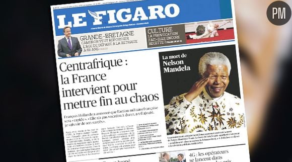 Mort de Nelson Mandela : la Une du Figaro.