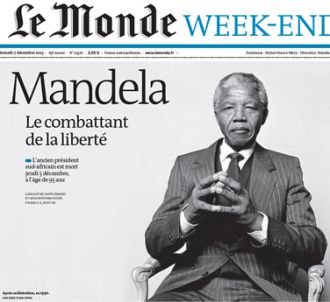 Mort de Nelson Mandela : la Une du Monde, daté de ce...