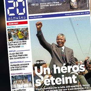 Mort de Nelson Mandela : la Une de 20 minutes.