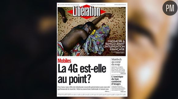 Libération rate la mort de Nelson Mandela.