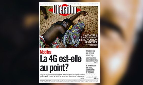 Libération rate la mort de Nelson Mandela.