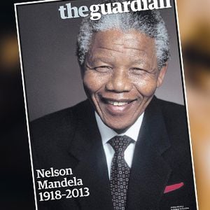 Mort de Nelson Mandela : la Une de The Guardian.