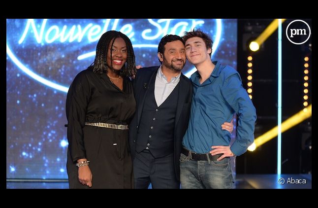 Yseult et Mathieu, finalistes de "Nouvelle Star 2014", aux côtés de Cyril Hanouna