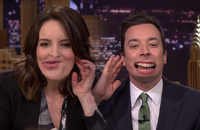 Echange de bouches entre Tina Fey et Jimmy Fallon