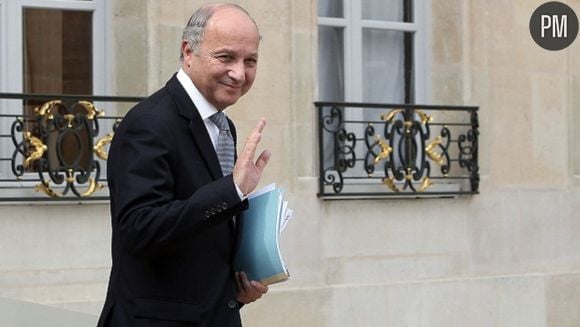 Laurent Fabius reçoit les présentateurs météo au quai d'Orsay