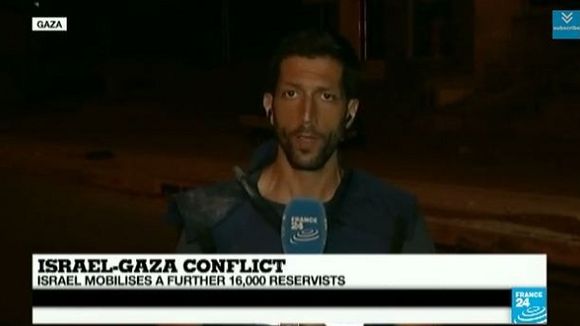 Gaza : Une roquette tirée à quelques mètres d'un journaliste de France 24