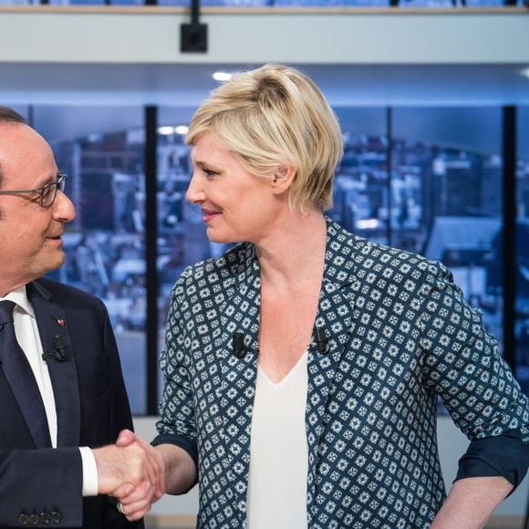 Maïtena Biraben et François Hollande, le 19 avril 2015.