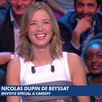 Fou rire pour Isabelle Ithurburu après un bisou en duplex sur Canal+