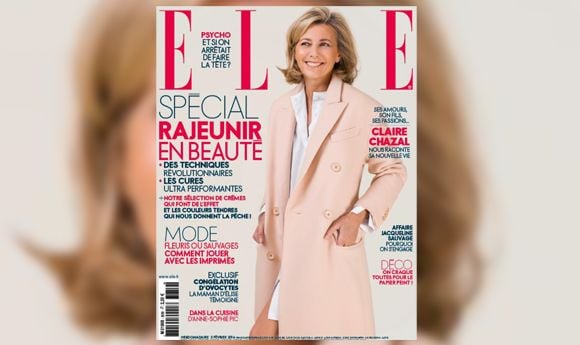 Claire Chazal, pour la première fois à la Une de "Elle".