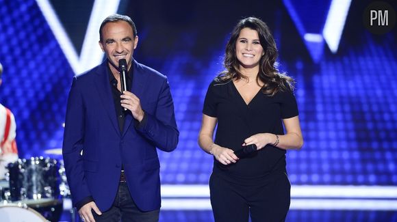 Nikos Aliagas et Karine Ferri dans "The Voice" 2016