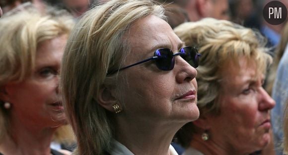 Hillary Clinton, avant son malaise, lors des cérémonies du 11 septembre.