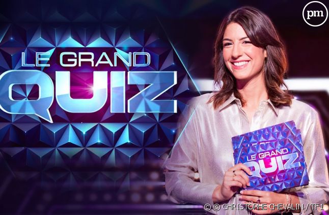 Hélène Mannarino présente "Le grand quiz" sur TF1.