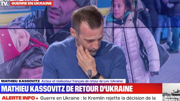 "J'ai peur pour mes enfants" : De retour d'Ukraine, Mathieu Kassovitz craque et fond en larmes sur BFMTV