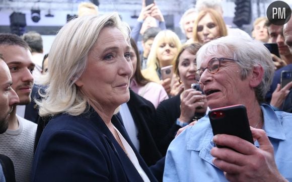 Marine Le Pen, au Havre, le lundi 1er mai 2023.