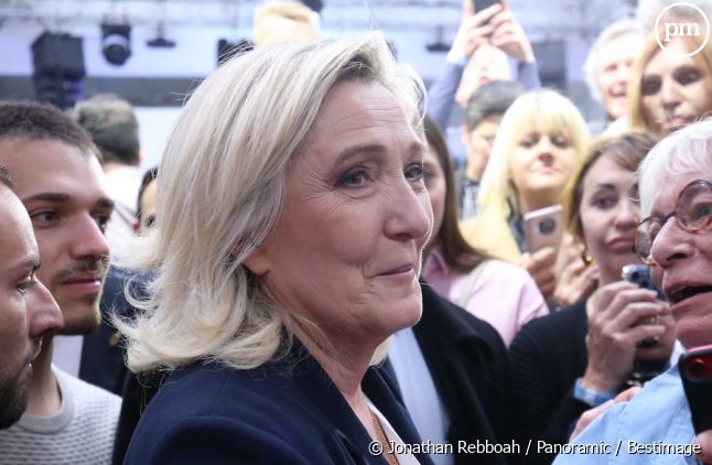 Marine Le Pen, au Havre, le lundi 1er mai 2023.