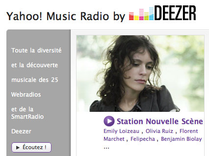 Yahoo! signe un partenariat avec Deezer